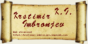 Krstimir Imbronjev vizit kartica